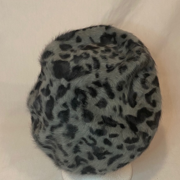 Parkhurst Gray and Black Animal Print Beret - Picture 2 of 6